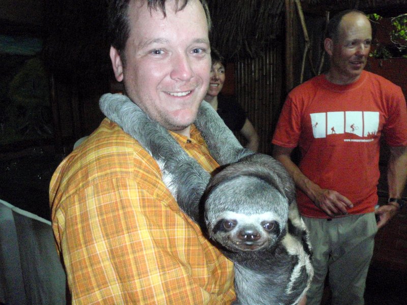Me and my buddy. I want a pet sloth.