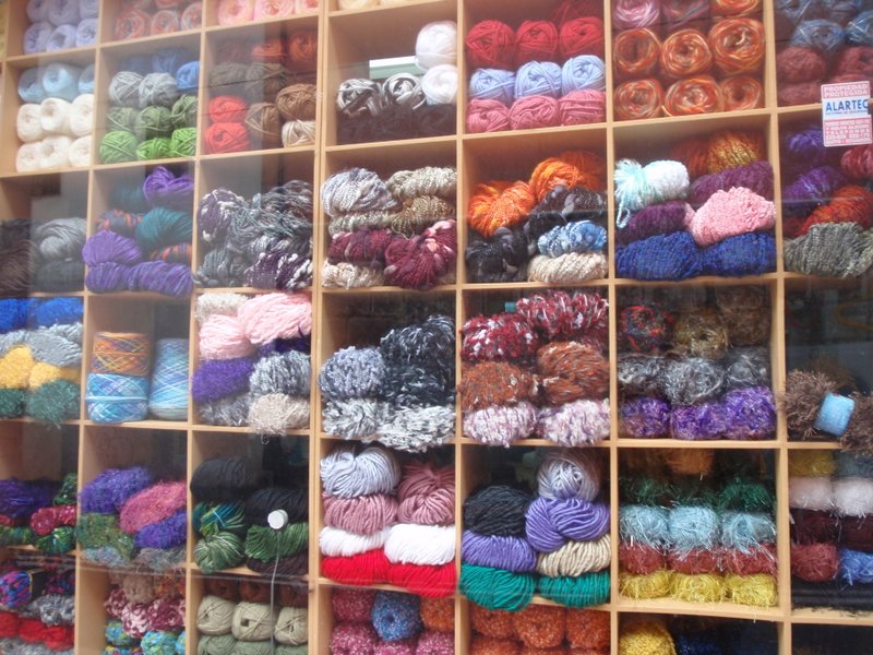 For my mom. There are TONS of fabric and wool shops in Quito.