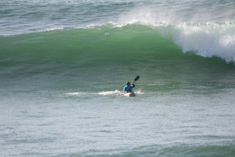 Even Friday, there were some good sized sets. Figure I sit about 3 feet tall in my kayak.